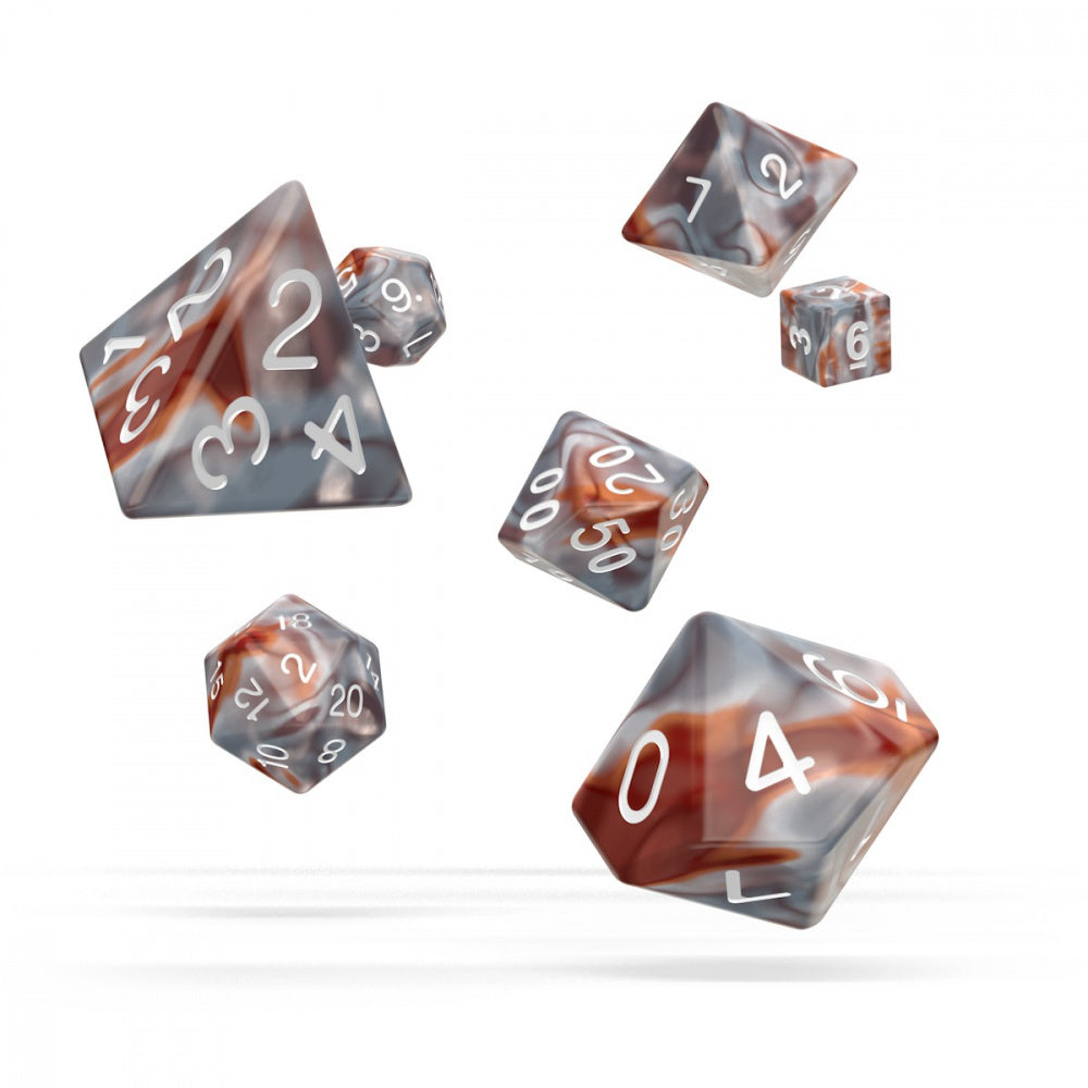 Oakie Doakie Dice RPG Set Gemidice - Silver-Rust (7)